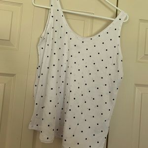 old navy tank top, polka dots